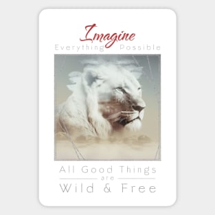 Lion Nature Outdoor Imagine Wild Free Magnet